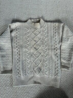 PGS Peters General Store Beige Sweater Womens Pure Wool Knit Fishermans Large